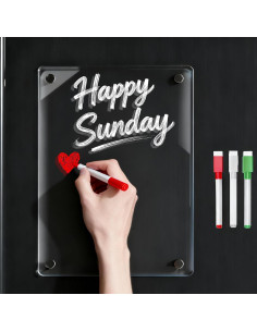 Tablero Magnético Acrílico Transparente Artilife 30x20 cm 2