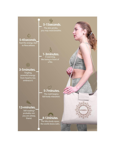 Juego de Esteras y Almohadas de Acupresión UNMERA XL Lino Natural