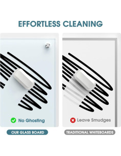 Pizarra de Vidrio Magnética MaxGear 122x91 cm con Accesorios 2