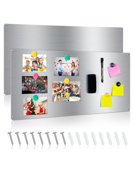 Tablero Magnético de Pared 76x35cm Therwen Acero Inoxidable