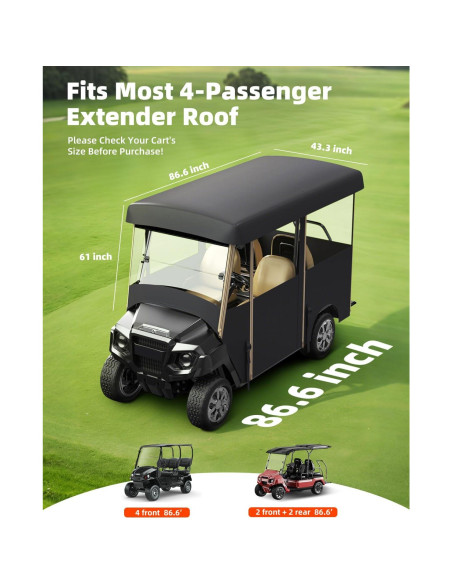 Cubierta para Carro de Golf 4 Pasajeros NiuWasmile GEF-F10