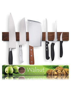 Soporte Magnético para Cuchillos HMmagnets 40.64 cm Nogal