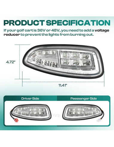 Kit de Faros LED Drive-up para Carritos de Golf EZGO RXV 2008-2015