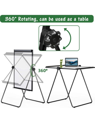 Soporte de Pizarra Blanca Doble Cara WEYOUNG 71.1x101.6 cm Ajustable
