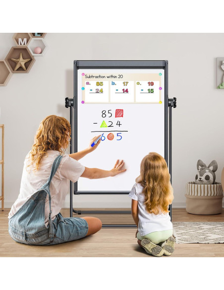 Soporte de Pizarra Blanca Doble Cara WEYOUNG 71.1x101.6 cm Ajustable