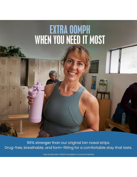 Tiras Nasales Breathe Right Fuerza Extra 44ct Alivio Congestión