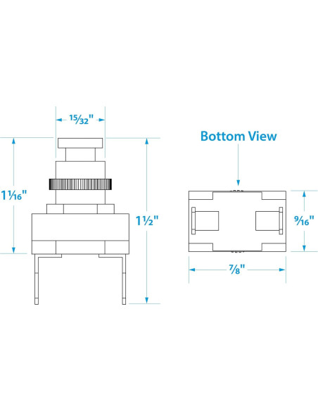 Timbre de Barco Seachoice 11701 Botón de Presión 100W