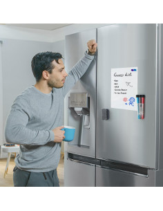 Tablero Magnético A4 JinHuiCheng 20x30 cm Autoadhesivo Blanco 2