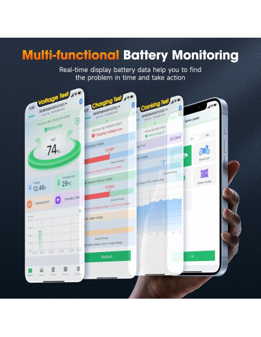 Monitor de Batería ANCEL BM300 Pro 24V 12V Bluetooth IP67