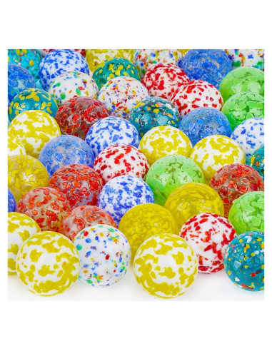 Canicas de vidrio 60PCS 3 Nutrias para juegos y manualidades