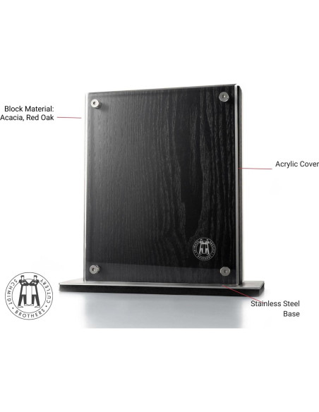 Bloque Magnético de Cuchillos Schmidt Brothers Acacia 8-10 Utensilios