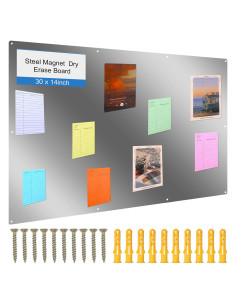 Tablero Magnético Ireer de Acero 76 x 36 cm para Notas