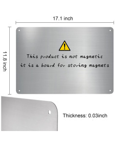 Tablero Magnético de Acero Inoxidable Bekith 2 Piezas 43.4x30 cm 2