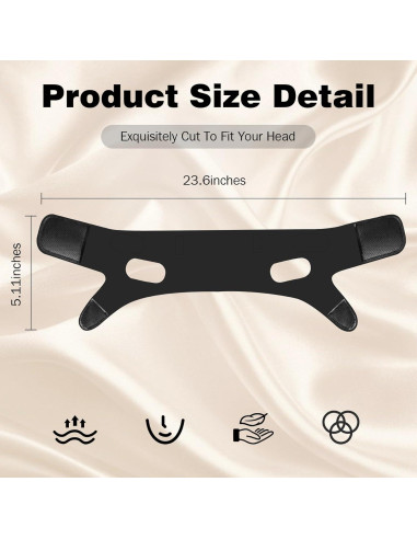 Correa para Barbilla Anti Ronquidos OHALEEP Ajustable Negro M