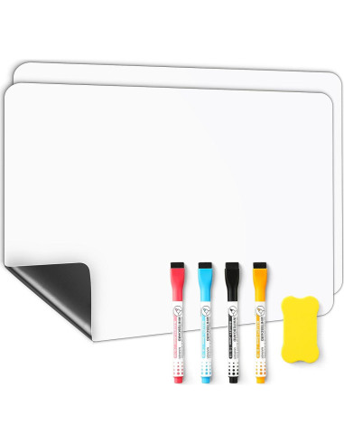 2 Pizarras Blancas Magnéticas Borrables VITEVER 35.6x27.9 cm