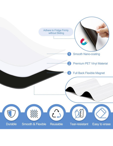 2 Pizarras Blancas Magnéticas Borrables VITEVER 35.6x27.9 cm