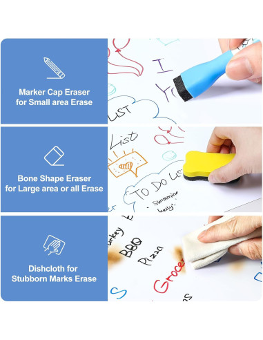 2 Pizarras Blancas Magnéticas Borrables VITEVER 35.6x27.9 cm