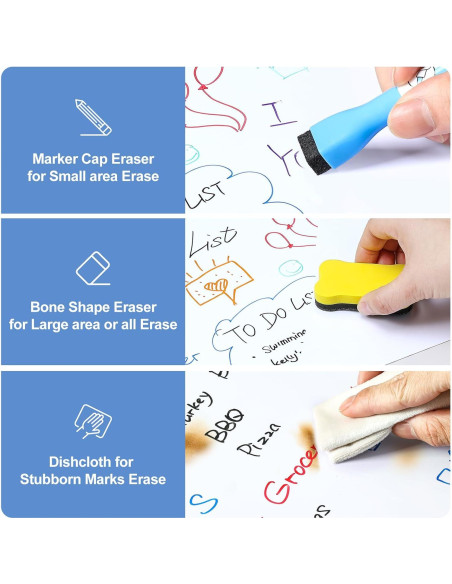 2 Pizarras Blancas Magnéticas Borrables VITEVER 35.6x27.9 cm