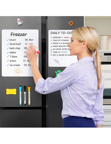 2 Pizarras Blancas Magnéticas Borrables VITEVER 35.6x27.9 cm