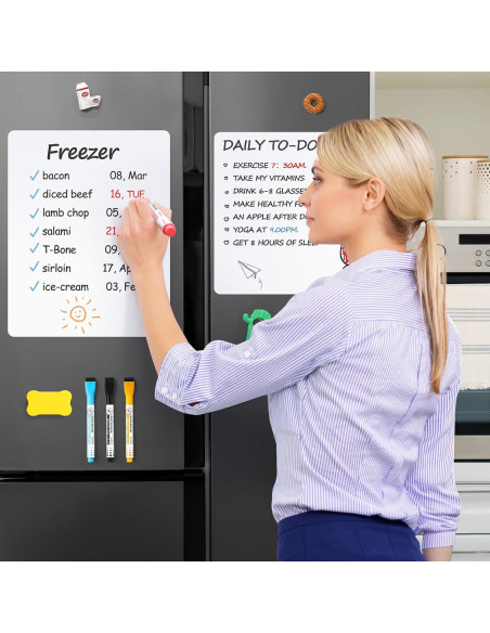 2 Pizarras Blancas Magnéticas Borrables VITEVER 35.6x27.9 cm