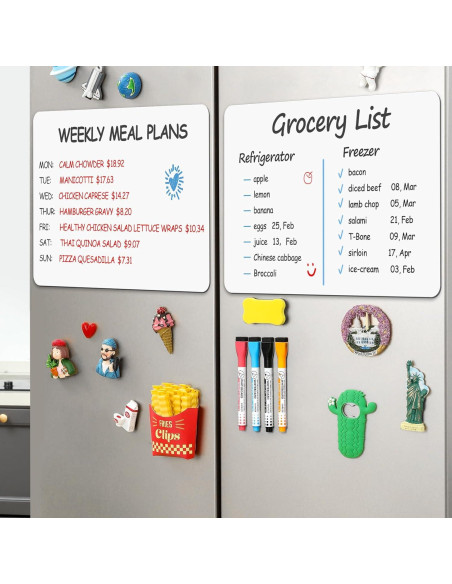 2 Pizarras Blancas Magnéticas Borrables VITEVER 35.6x27.9 cm