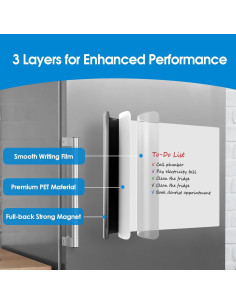 MaxGear Pizarra Blanca Magnética 30.5x20.3 cm con 5 Marcadores 2