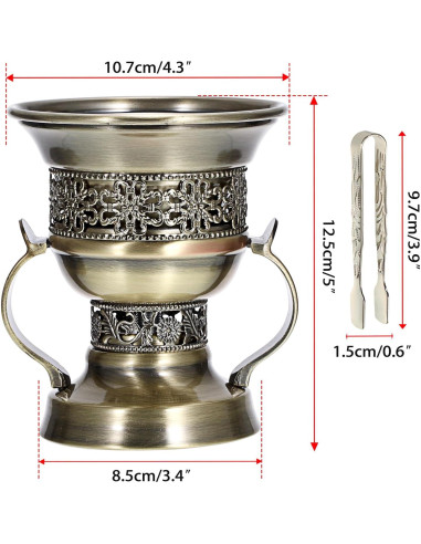 Soporte de Incienso Vintage JUXYES de Zinc 10.7x10.7cm