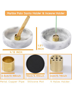 Soporte de Palo Santo de Mármol Natural CM Chic Monday 2