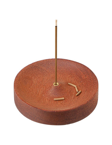 Soporte de Incienso Redondo MBAIYO de Madera Hecho a Mano 7.5cm