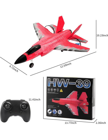 Avián RC F-35 ANTSIR 2 Canales Rojo con Giroscopio