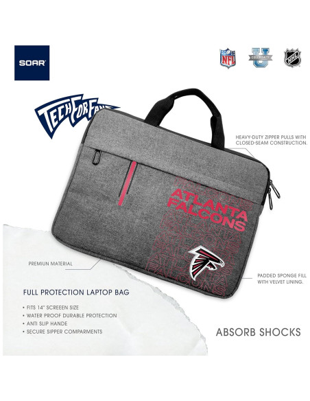 Funda para Laptop SOAR NFL 33 cm Atlanta Falcons Gris Carbón