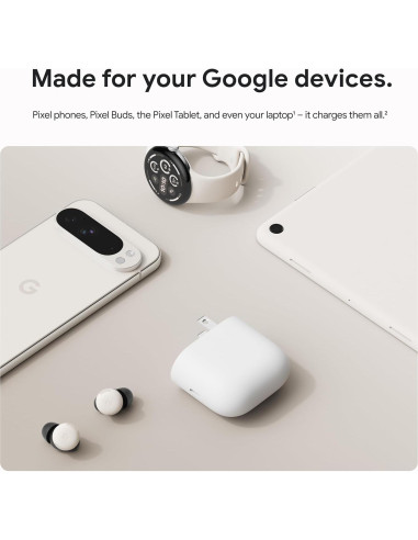 Cargador USB-C 45W Google - Carga Rápida para Pixel