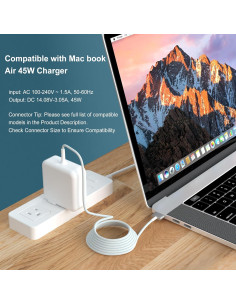 Cargador 45W Compatible MacBook Air 11" y 13" 2012-2017 2