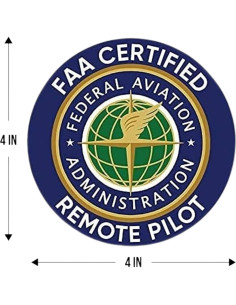 Calcomanía Piloto Remoto eDesign FAA para Drones - 10 cm 2
