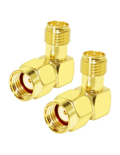 Adaptador Coaxial CNARIO SMA 90 Grados Macho a Hembra 2PCS