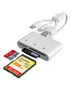 Lector de Tarjetas SD 3-en-1 Bawanfa Plus para iPhone y Android