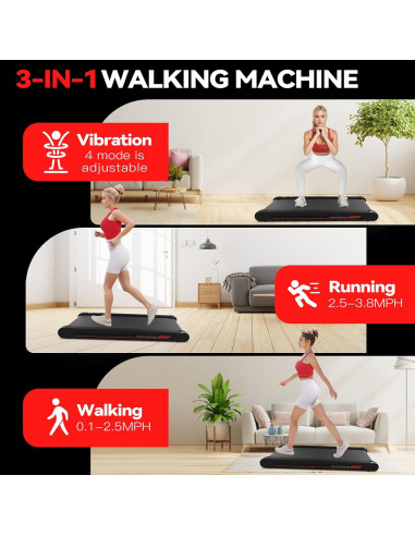 Cinta de Correr Bajo Escritorio Sperax 400W con APP y Vibración