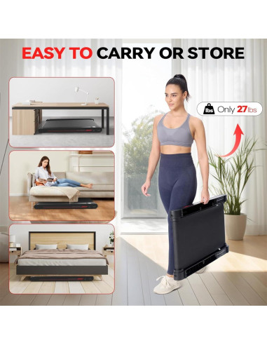 Cinta de Correr Bajo Escritorio Sperax 400W con APP y Vibración