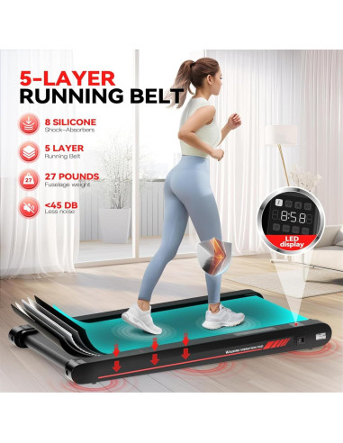 Cinta de Correr Bajo Escritorio Sperax 400W con APP y Vibración