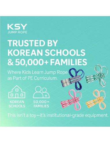 Cuerda de Salto KSY Kids Verde - Ajustable 270 cm para Niños
