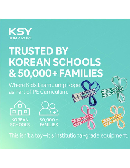 Cuerda de Salto KSY Kids Verde - Ajustable 270 cm para Niños