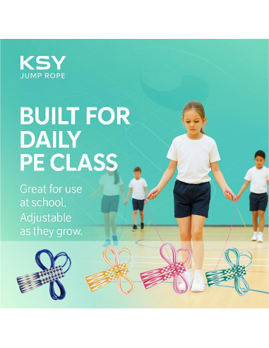 Cuerda de Salto KSY Kids Verde - Ajustable 270 cm para Niños