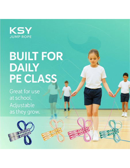 Cuerda de Salto KSY Kids Verde - Ajustable 270 cm para Niños