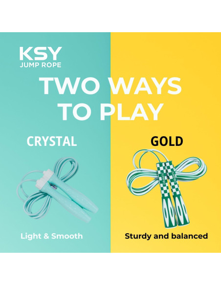 Cuerda de Salto KSY Kids Verde - Ajustable 270 cm para Niños