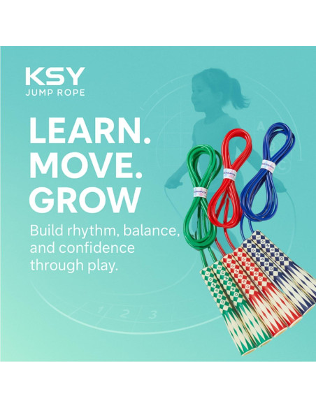Cuerda de Salto KSY Kids Verde - Ajustable 270 cm para Niños