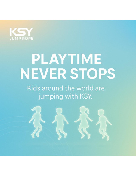 Cuerda de Salto KSY Kids Verde - Ajustable 270 cm para Niños