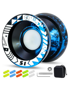 Yoyo Profesional S1 de Metal para Trucos - Azul-Negro