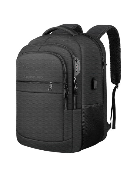 Mochila Lapsouno 17.3" Negra para Laptop, Resistente y TSA