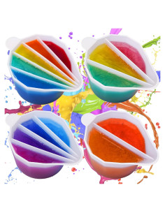 Tazas de Silicona Divididas LET'S RESIN 4 Piezas 450ml