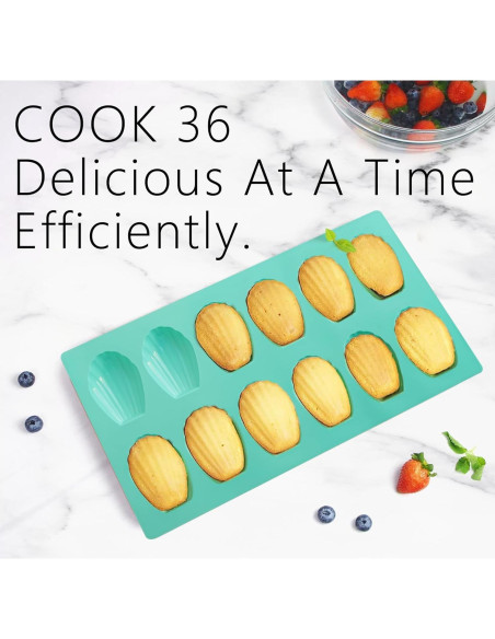 3Pack Molde de Madeleine Antiadherente Zorazio 12 Cavidades